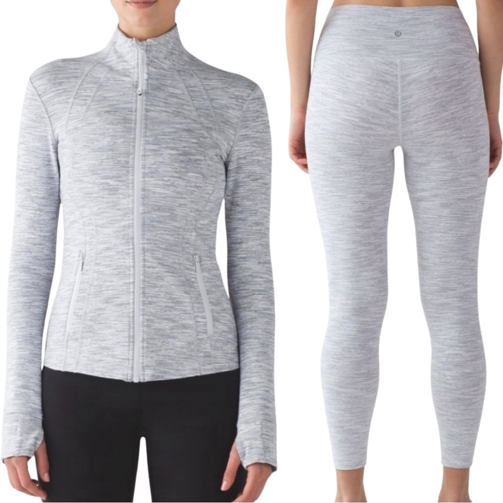 Lululemon Define Jacket and Wunder Under High Rise Leggings Set Sz 8
